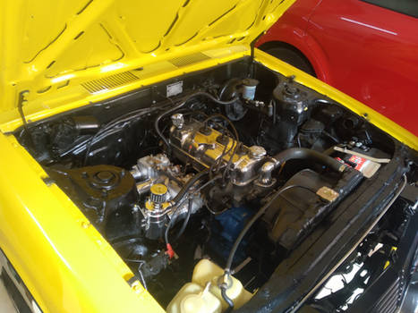 Engine of custom 1979 Toyota Celica B series