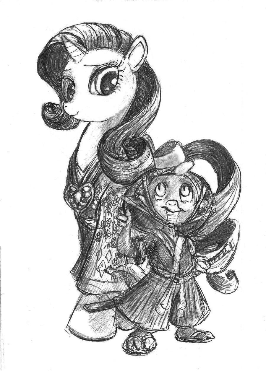 Rarity and Spike - A Lady and her Guardian