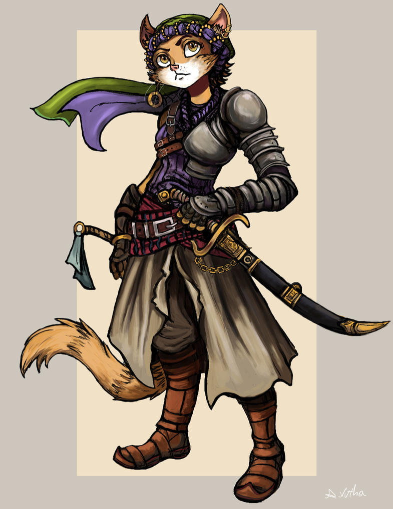 This is a female tabaxi bard who lived in chult. 