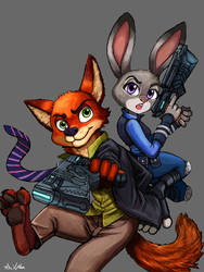 Nick and Judy - ZOOTOPIA/PSYCHOPASS Crossover