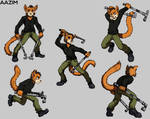 Aazim - Action poses by TheLivingShadow