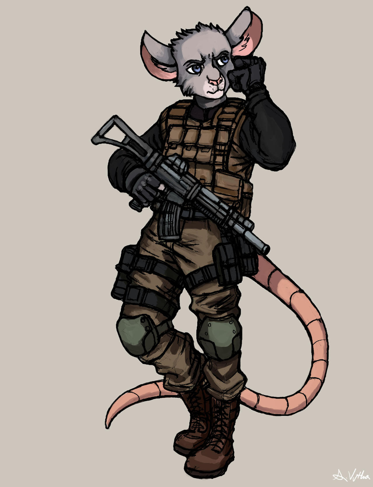 Mouse Soldier - Sketch no.10