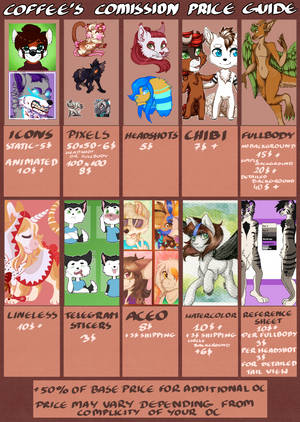 Commission price guide by ll-Coffee-ll Commission price guide by ll-Coffee-ll