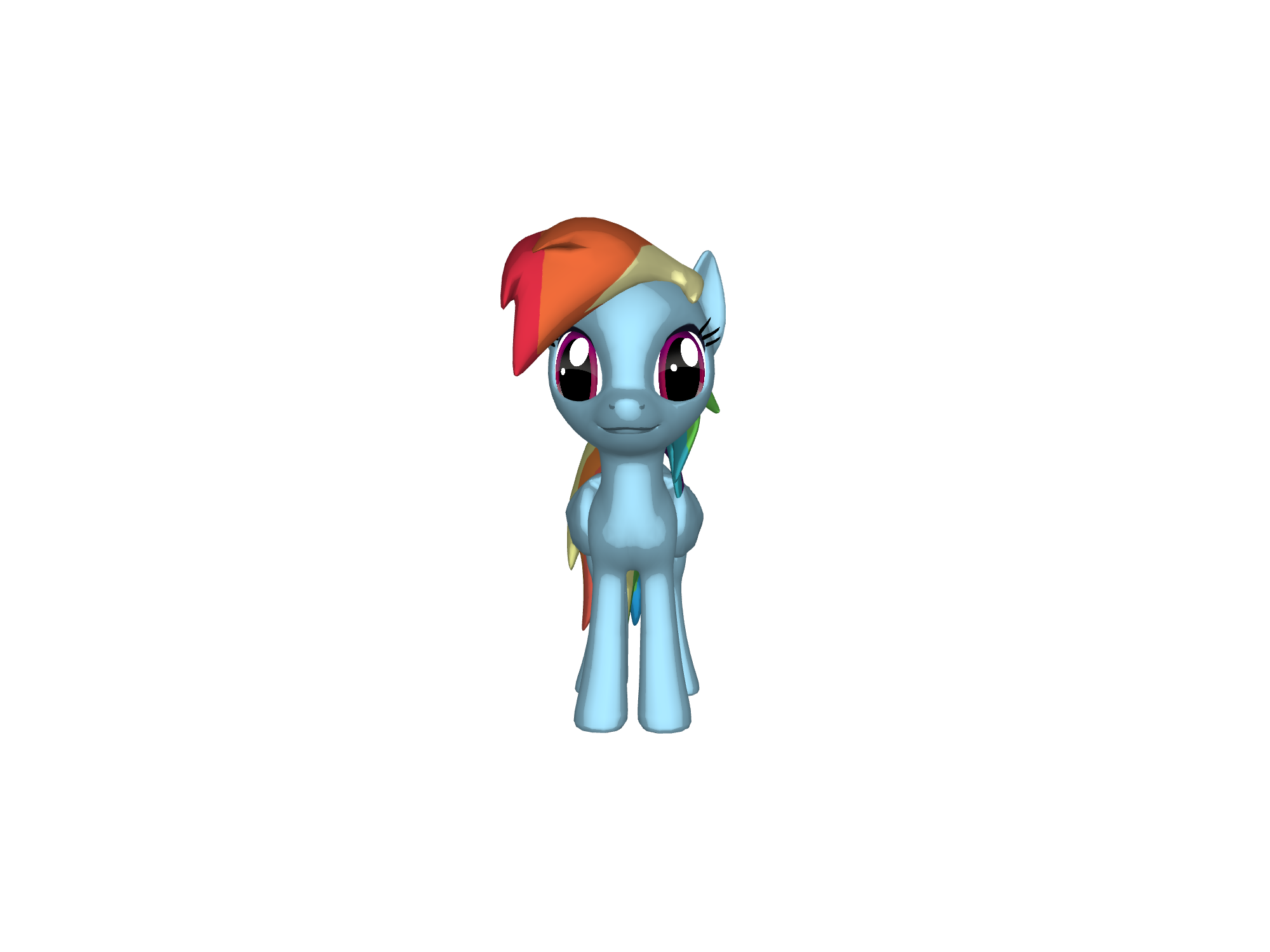 The Background Changes for Rainbow Dash