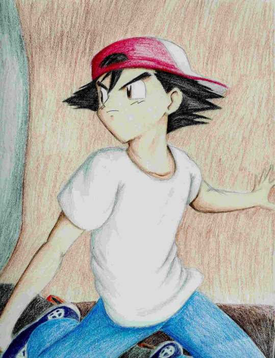 Skateboarding Ash