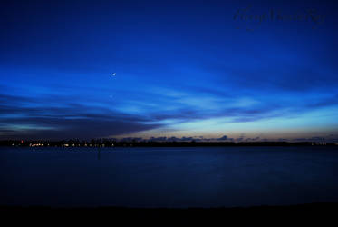 Nightfall over the lake by FlyingMantaRay