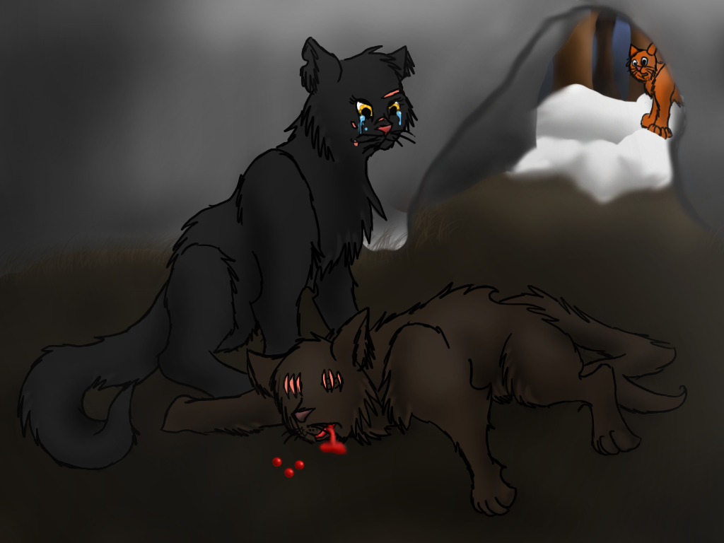 picture Yellowfang Death Scene warriors brokenstar death by kimorox
