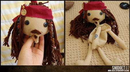 MINI Jack Sparrow PLUSHIE: WIP