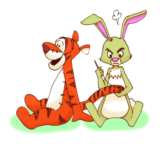 Tigger and Rabbit by raito-toko on DeviantArt