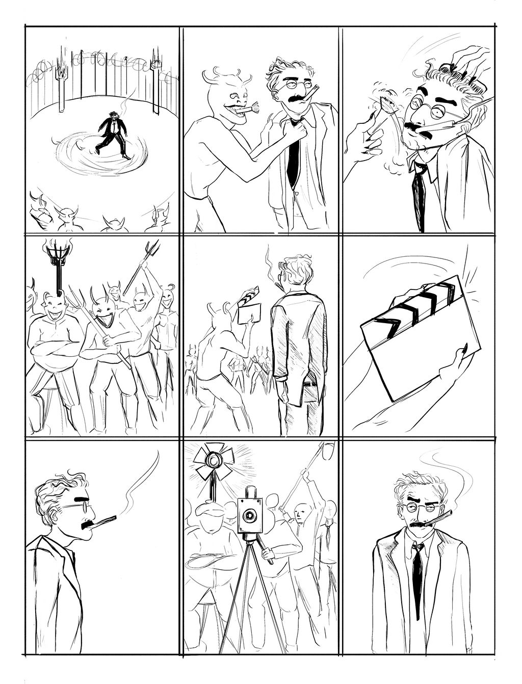 comic assignment: 9 panel grid (page 3) by Phallismus on DeviantArt