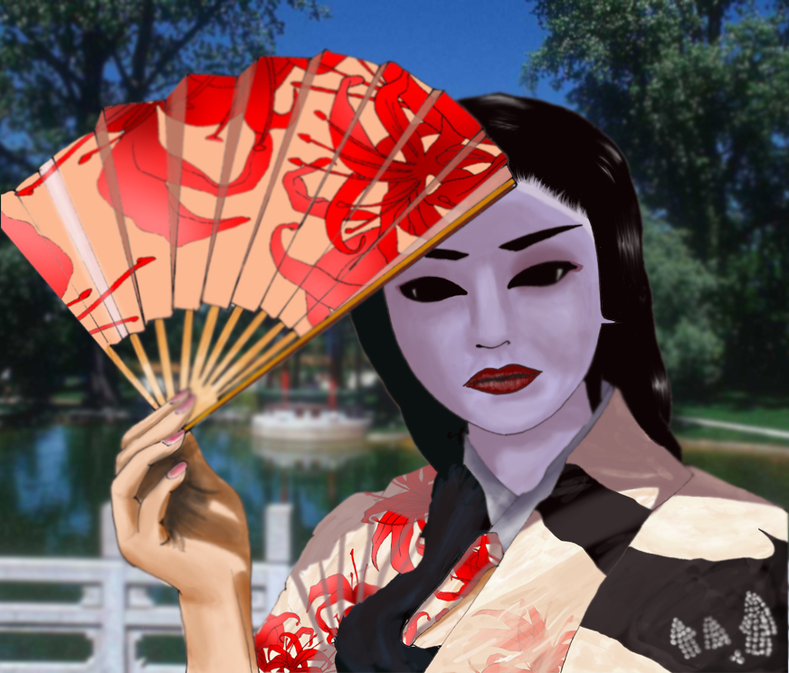 Geisha in red