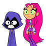 Raven and Starfire shocked