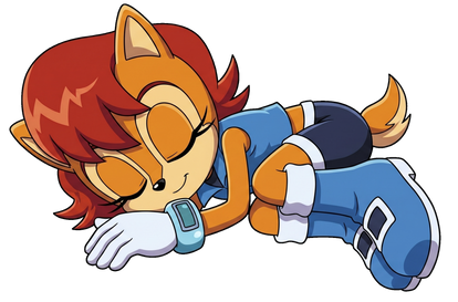 Sally Acorn sleeping