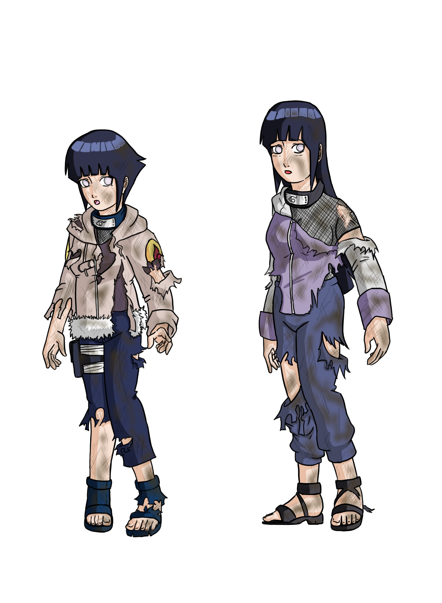 Tattered clothing Hinata