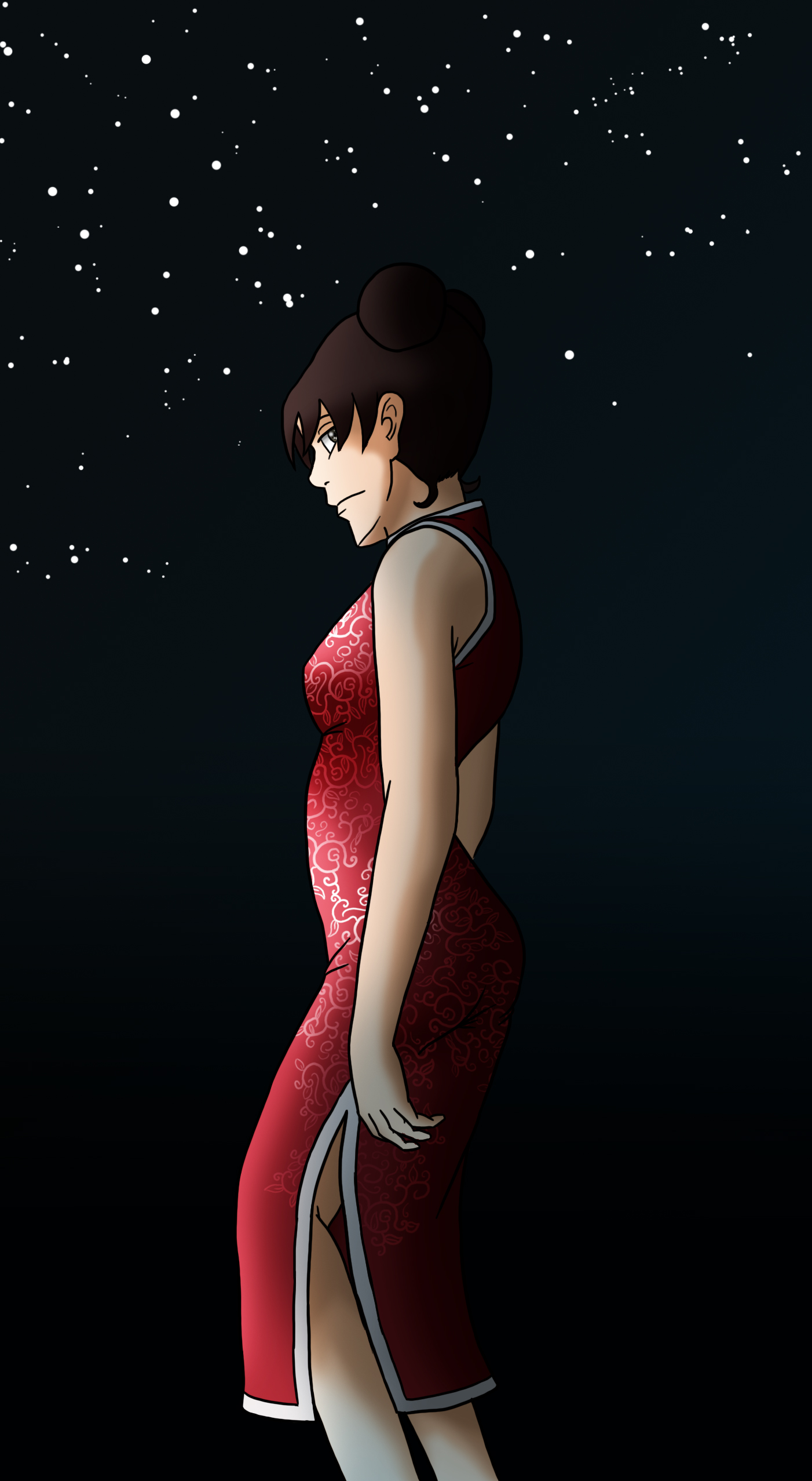 Tenten dressed up for night