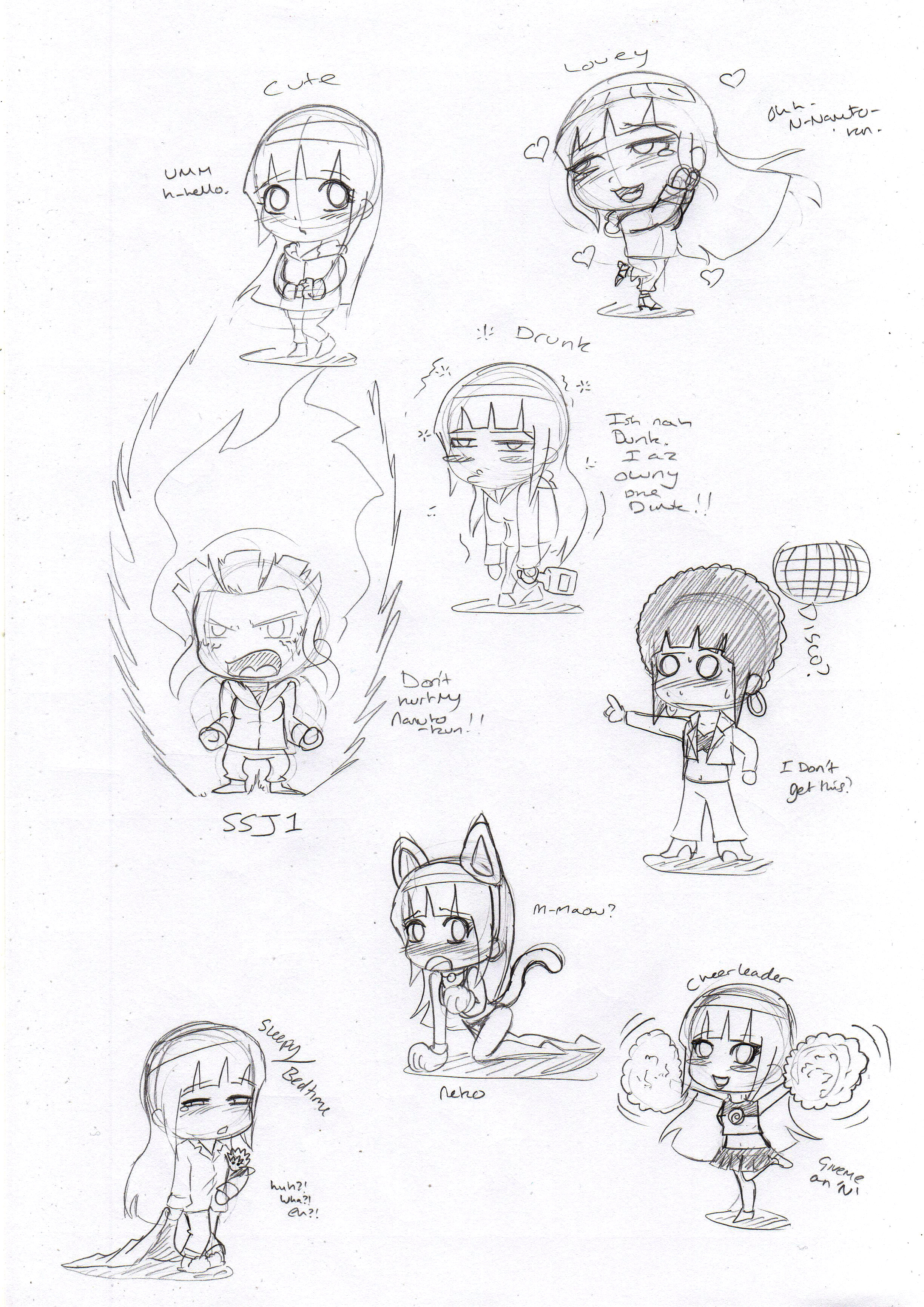 Chibi Hinata sketch dump