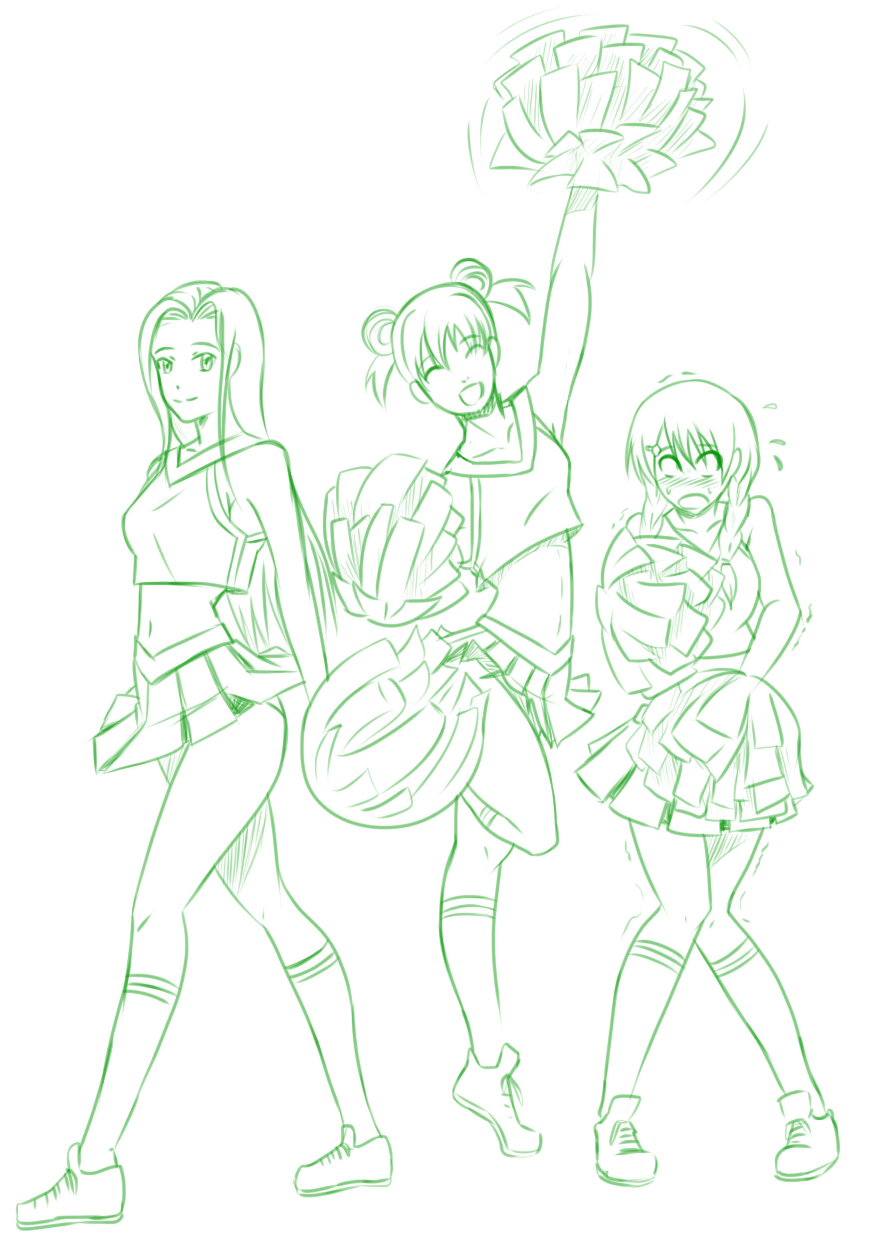 2 Ryoko, Megumi, Yuki shokugeki cheerleaders