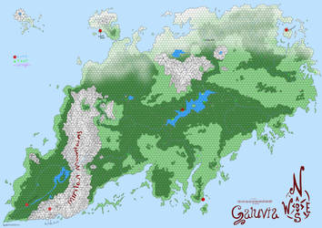 Continent of Galuvia Hex Map