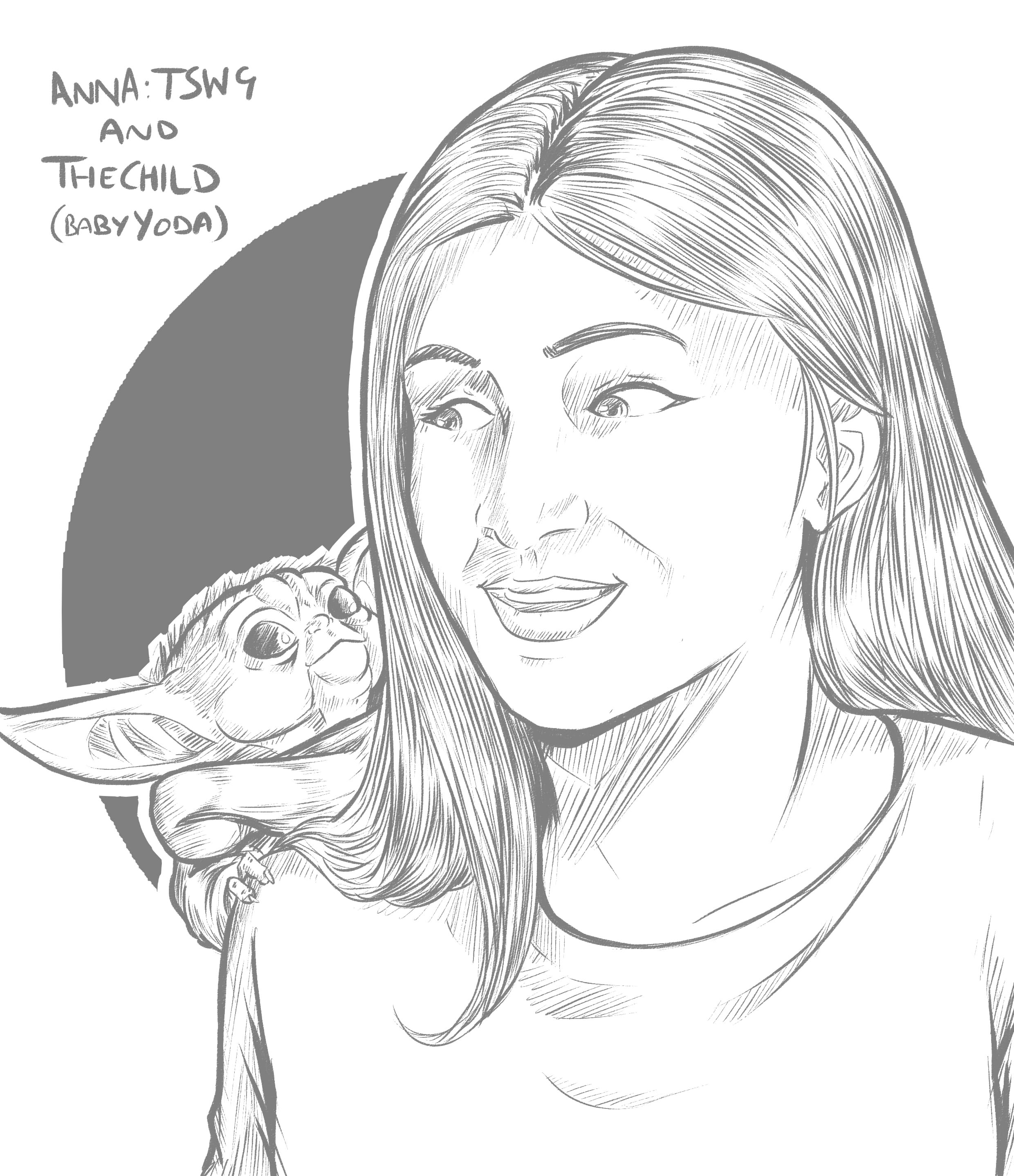 Anna Tswg And The Child Baby Yoda Sketch By Mattwilson On Deviantart Anna Tswg And The Child Baby Yoda Sketch By Mattwilson On Deviantart