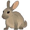 Brown rabbit F2U pixel _f2u_ by Kaiterpillar