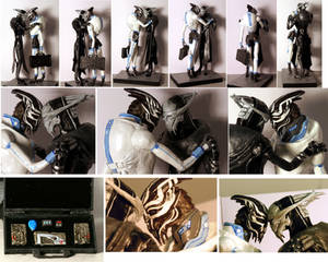 Mass Effect - Saren and Nihlus sculpture - details