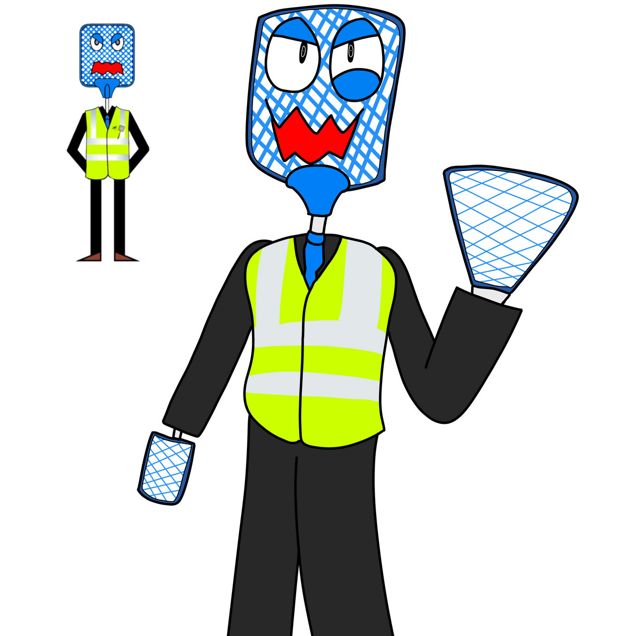 Tennis racket man by RascalTheWeirdo on DeviantArt