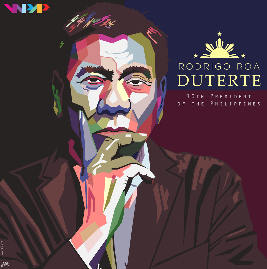 Philippine President Rodrigo Duterte WPAP by ambdesignsph on DeviantArt