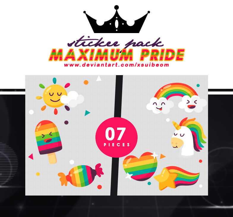Max Out Sticker Stack STICKER PACK 3 - MAXIMUM PRIDE by xSuibeom on DeviantArt