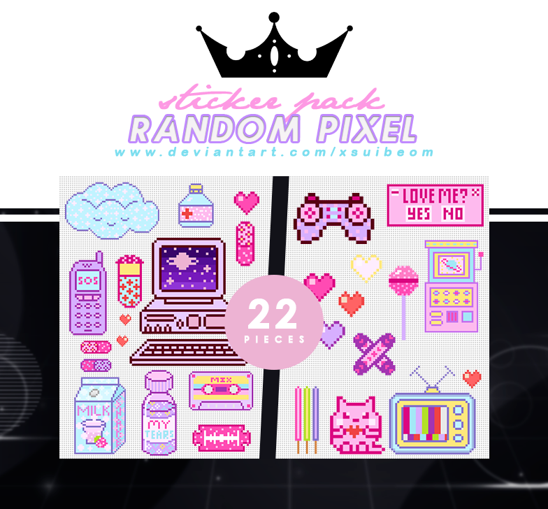 Random Pixel Stuff STICKER PACK 47 - RANDOM PIXEL by xSuibeom on DeviantArt