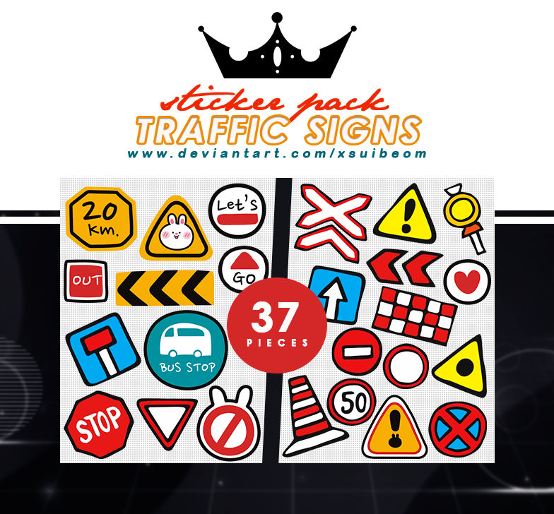 STICKER PACK 53 - TRAFFIC SIGNS by xSuibeom on DeviantArt