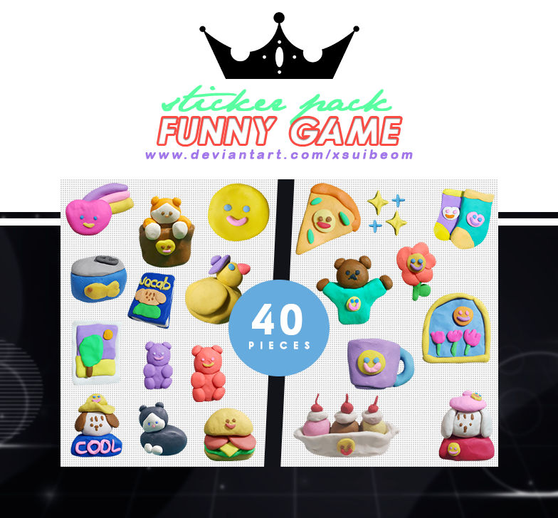 Sticker Packing Game STICKER PACK 68 - FUNNY GAME by xSuibeom on DeviantArt