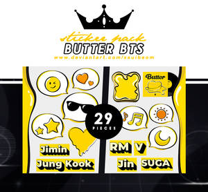 STICKER PACK 78 - BTS BUTTER DISCOGRAPHY