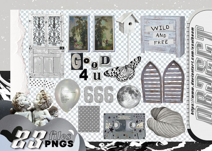 OBJECT PACK 4 - RANDOM GRAY PNG by xSuibeom on DeviantArt