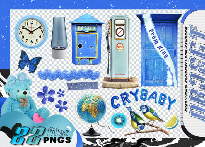 OBJECT PACK 5 - RANDOM BLUE PNG by xSuibeom on DeviantArt