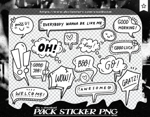 STICKER PACK 90 - TEXT BUBBLES