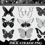 STICKER PACK 95 - BLACK BUTTERFLY