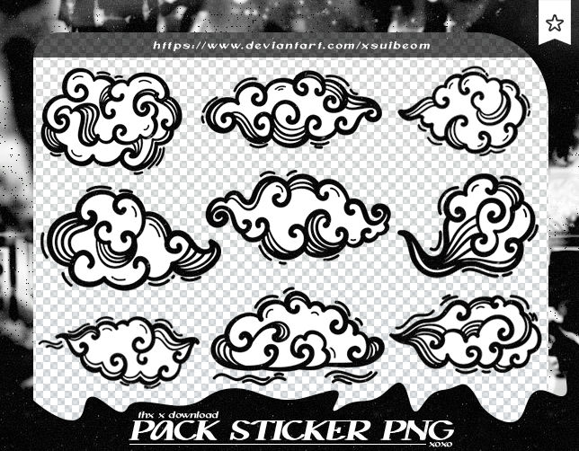 STICKER PACK 96 - CLOUDS by xSuibeom on DeviantArt
