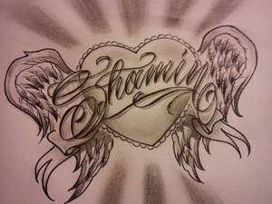 chicano free hand tattoo heart