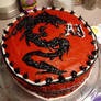 Red and Black Dragon Cake