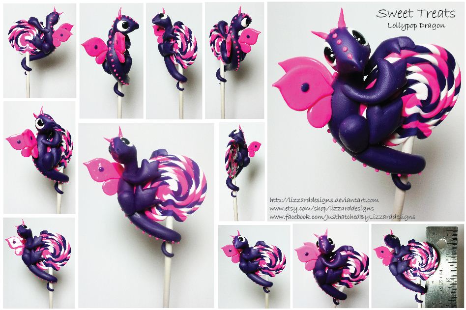 Sweet Treat Lollypop Dragon Purple Dragon