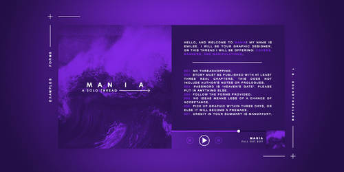 Mania | Wattpad Thread Design