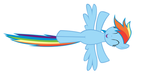 Rainbow Dash Flying Vector