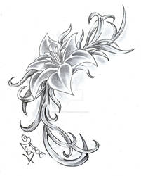 Flower Climb Tattoo Design