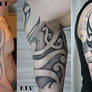 Tribal Cover Dot Work Tattoo