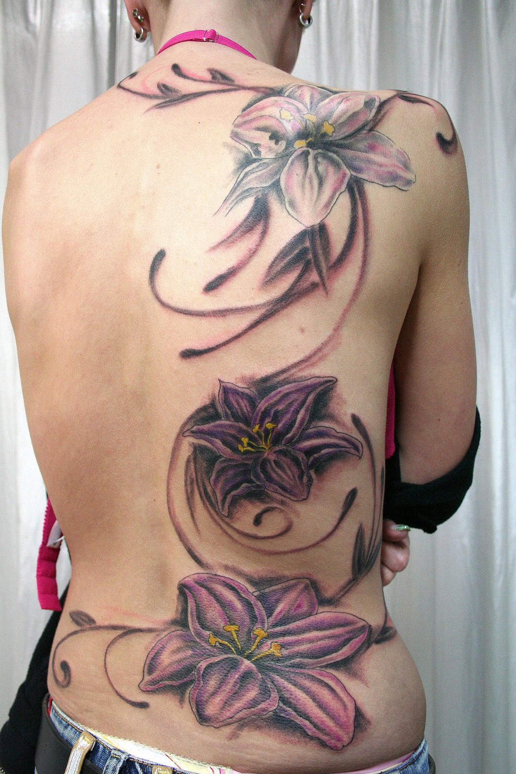 Backpiece Flower Tattoo