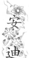Blossom kanji Tattoo Design