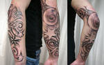 Stars Skull Arm Tattoo by 2Face-Tattoo