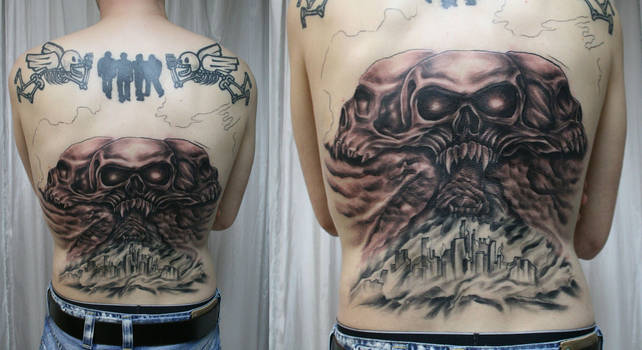 Backpiece Skulls BG Onkelz TaT