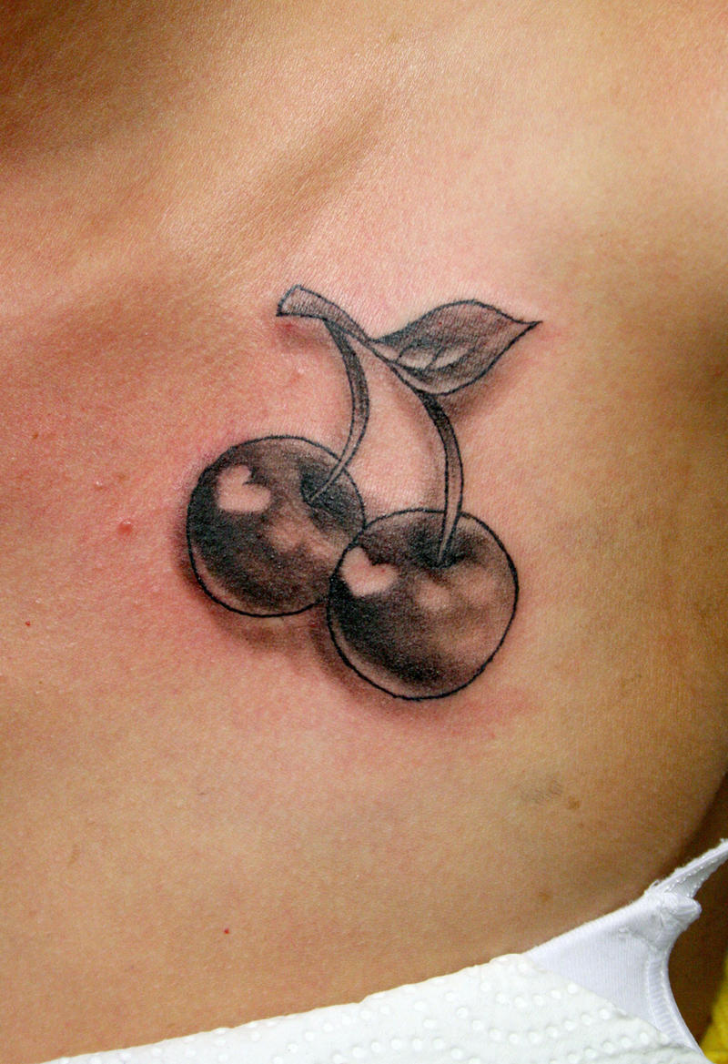 Cherry Heart Tattoo