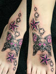 Butterflyskull Stars  pink TaT